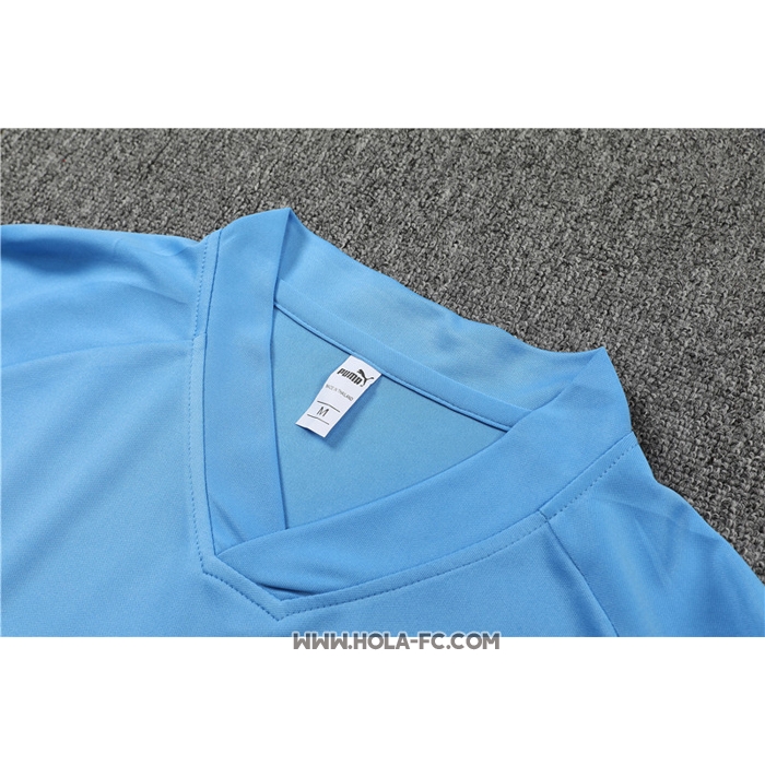 Chandal del Manchester City 2022-2023 Manga Corta Azul - Pantalon Corto